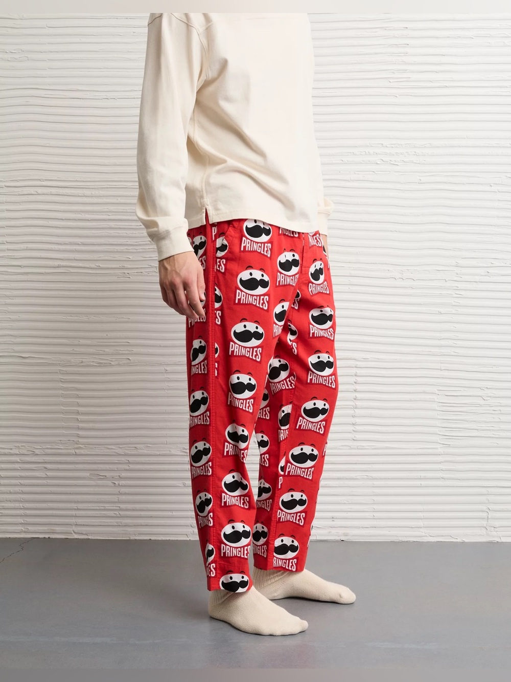 Pringles Swag Mascot Fleece Pajama Pants - Red - Unisex Medium